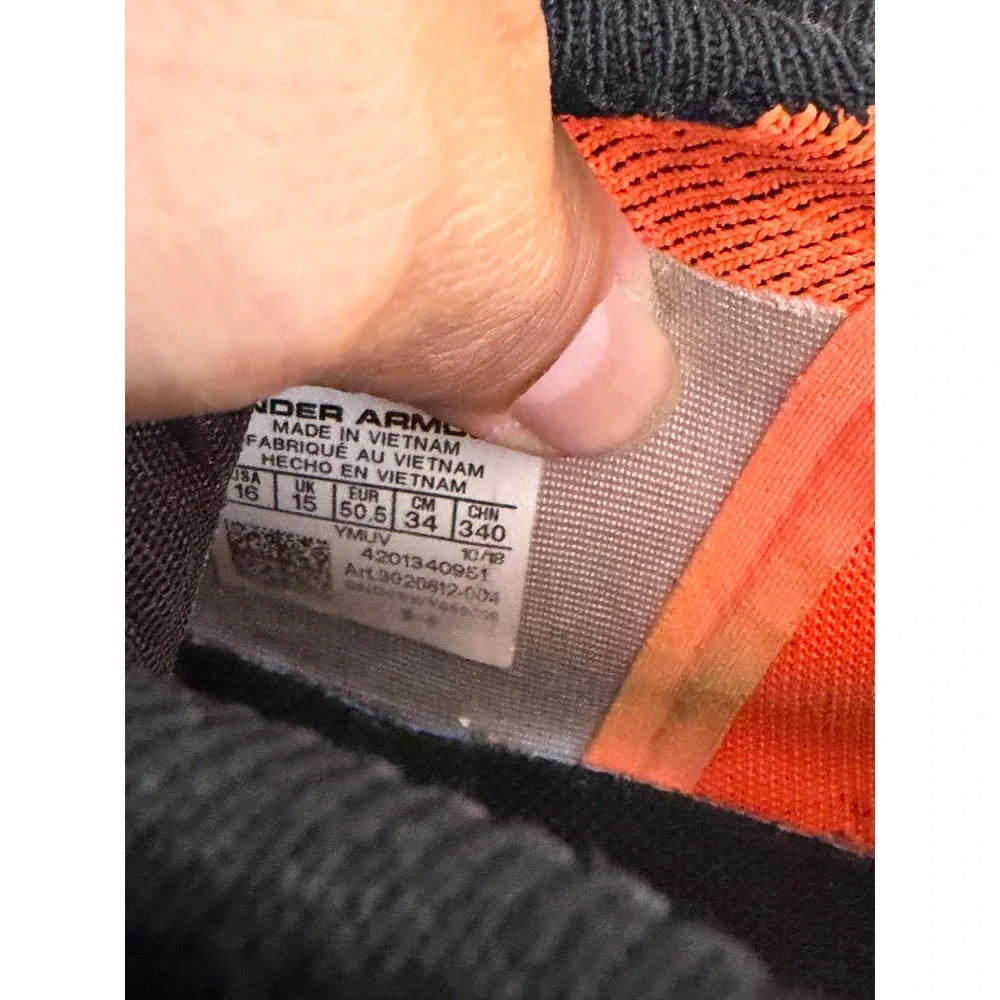 Under Armour Curry 6 Fox Theater Black Orange Mens Basketball Shoes - Picture 8 of 8